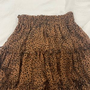 Cheetah Ruffle Skirt